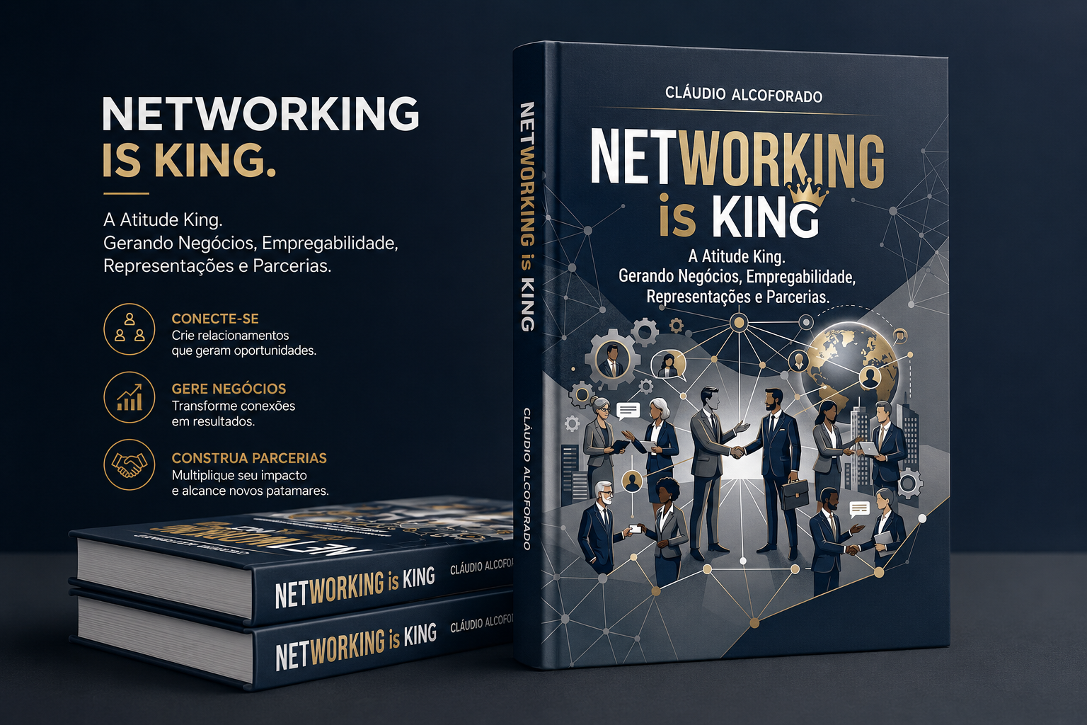 Capa do livro Networking is KING de Cláudio Alcoforado